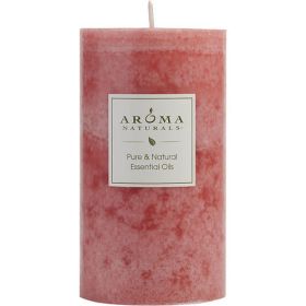 Romance Aromatherapy ONE 2.75 X 5 inch PILLAR AROMATHERAPY CANDLE. COMBINES THE ESSENTIAL OILS OF YLANG YLANG & JASMINE TO CRE