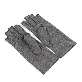 1pair Fingerless Compression Gloves For Arthritis; Carpal Tunnel; Swelling; Tendonitis & Hand Discomfort (Order A Size Up) (Color: Grey, size: L)