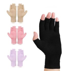 Winter Compression Arthritis Gloves Rehabilitation Fingerless Gloves Anti Arthritis Therapy Gloves Wrist Support Wristband (Color: 5 Pairs, size: L)